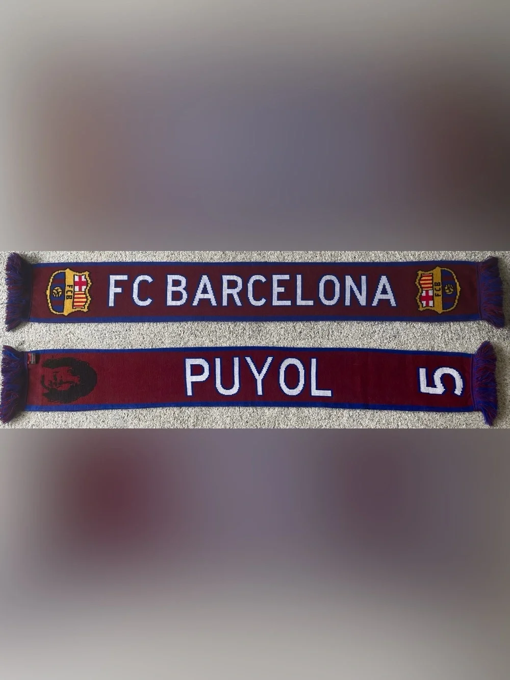FC Barcelona Carles Puyol #5 Soccer Scarf